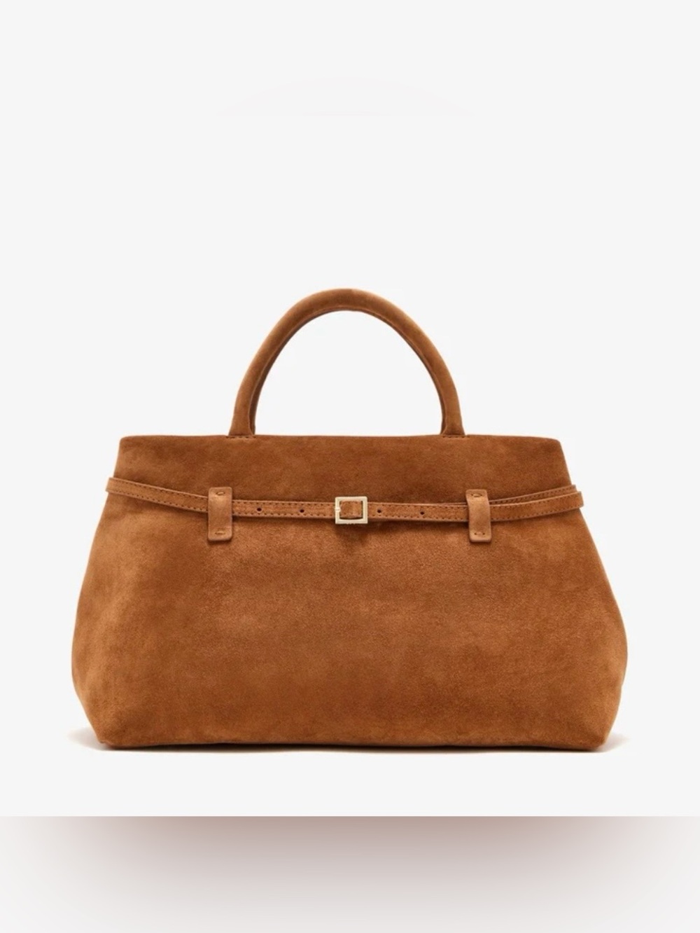 Vintage Suede Tote/Top-Handle Satchel in Brown